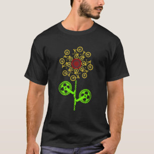 Camisas De Flores De Bicicleta Mostram Camisa T De