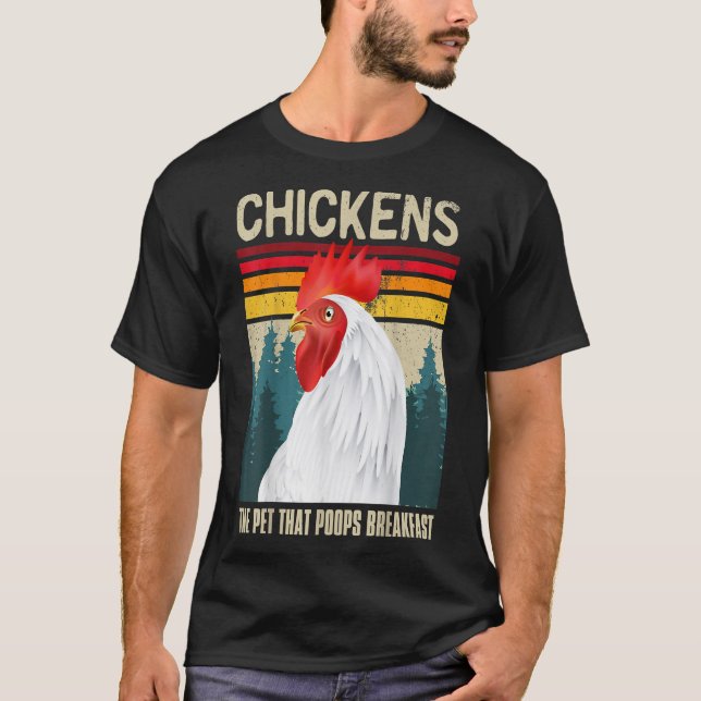 Camisas de frango engraçadas Galinha Pet Que Põe (Frente)