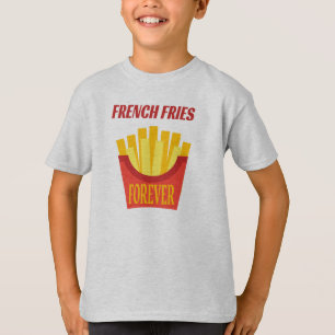 Camisas de fritas francesas para crianças taGLESS®