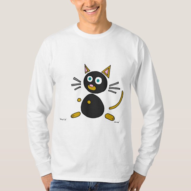 Camisas de gato abstrato (Frente)