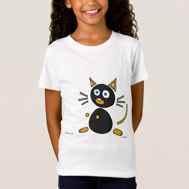 Camisas de gato abstrato (Frente)