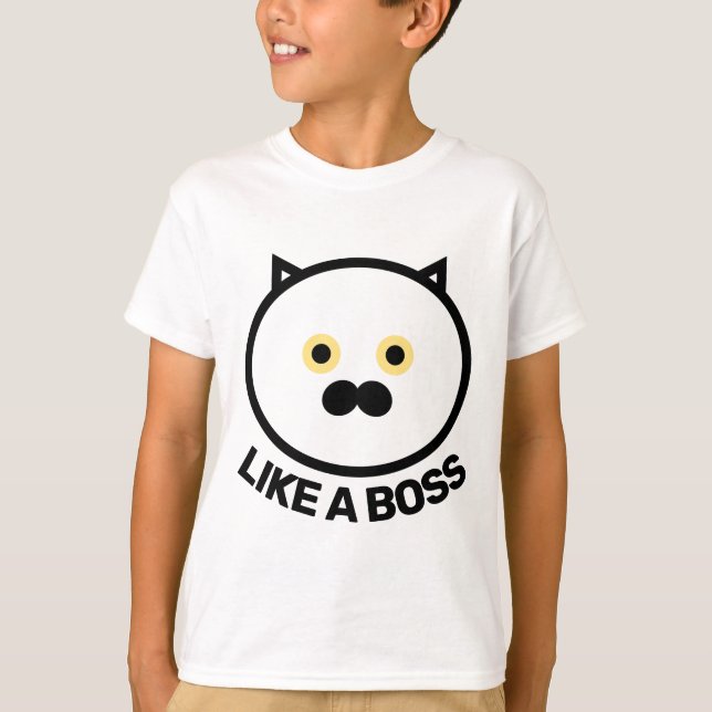 CAMISAS DE GATO COMO UM CHEFE PARA MENINOS (Frente)
