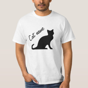 Camisas de gato preto com nome de animal de estima