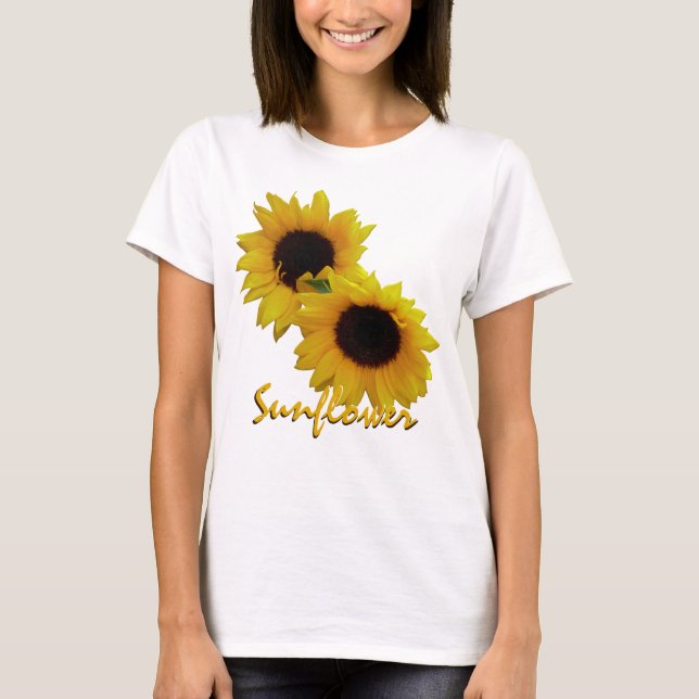 Camisas de girassol, de uso feminino (Frente)