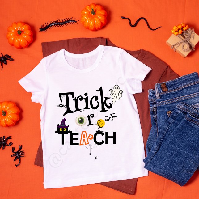 Camisas de Halloween do Professor | Truque Ou Ensi (Criador carregado)