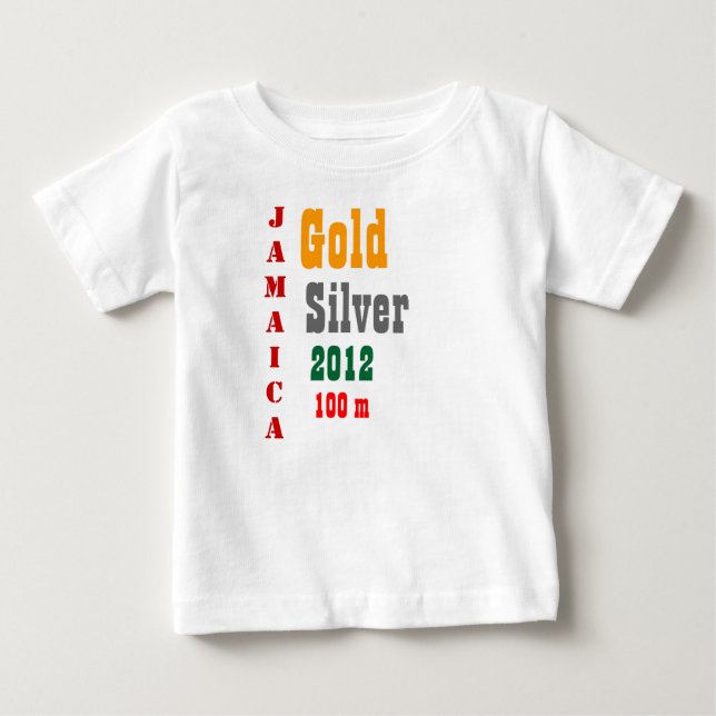 Camisas de medalha de ouro da Jamaica (Frente)