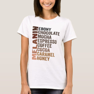 Camisas de melanina engraçadas Juneteenth mulheres