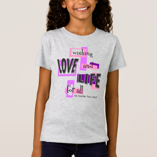 Camisas de meninas com um design vívido. (Frente)