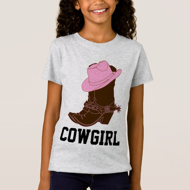 Camisas de Meninas COWGIRL (Frente)