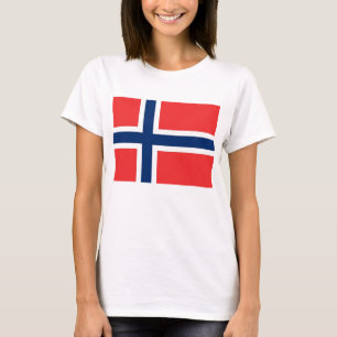 Camisas de mulheres com bandeira da Noruega