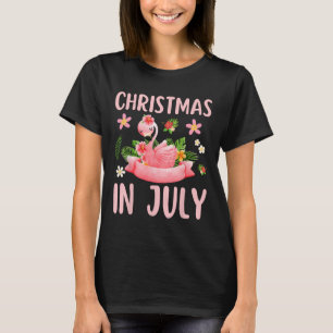 Camisas de Natal em Julho para Mulheres Flamingo R