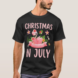 Camisas de Natal em Julho para Mulheres Flamingo R
