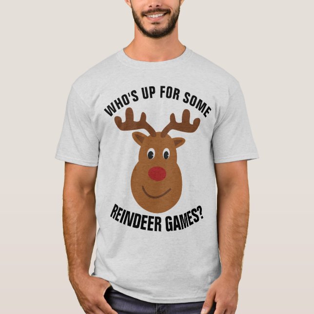 Camisas de Natal engraçadas JOGOS REINDEER (Frente)