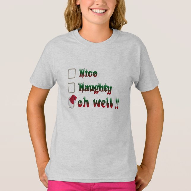 Camisas de Natal engraçadas para crianças, travess (Frente)