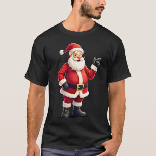 Camisas de Natal para Meninos Dabbing Papai Noel X