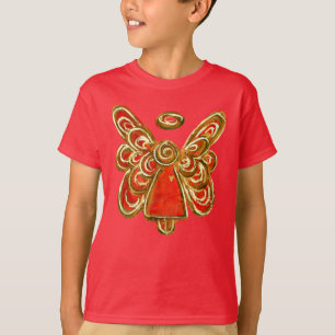 Camisas de Natal Personalizadas Anjo Guardião Verm