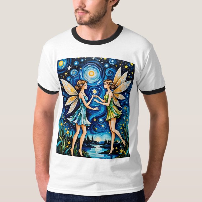 Camisas de Partilha de Estrelas Camisas Noturnas (Frente)