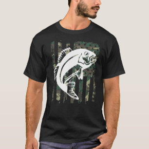 Camisas de pesca camufladas com a bandeira dos EUA
