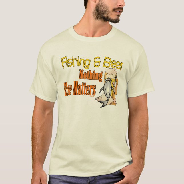 Camisas de pesca e de pesca da cerveja (Frente)