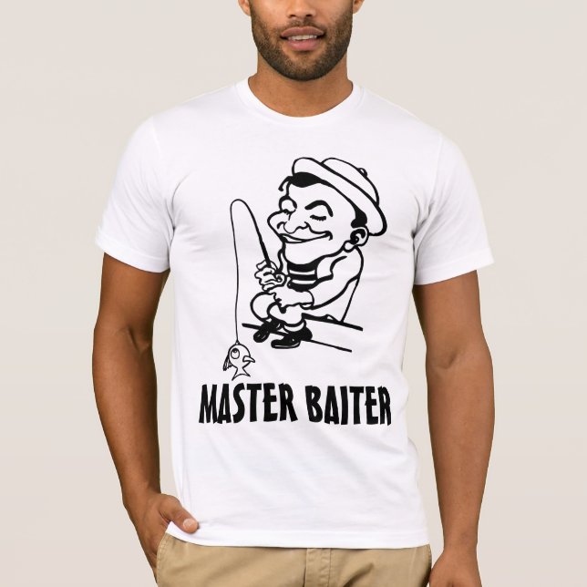 Camisas de pesca engraçadas, MASTER BAITER (Frente)