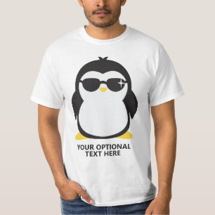 Camisas de pinguins legal com texto personalizado