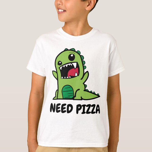 Camisas de pizza engraçadas para KIds (Frente)