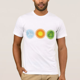 Camisas de Planeta Orgânico Reciclar Solar Vento