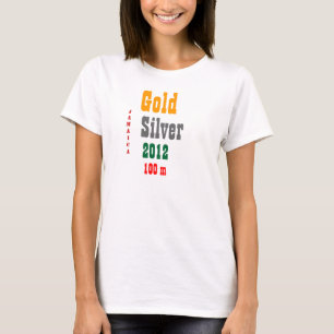 Camisas de prata de ouro da Jamaica