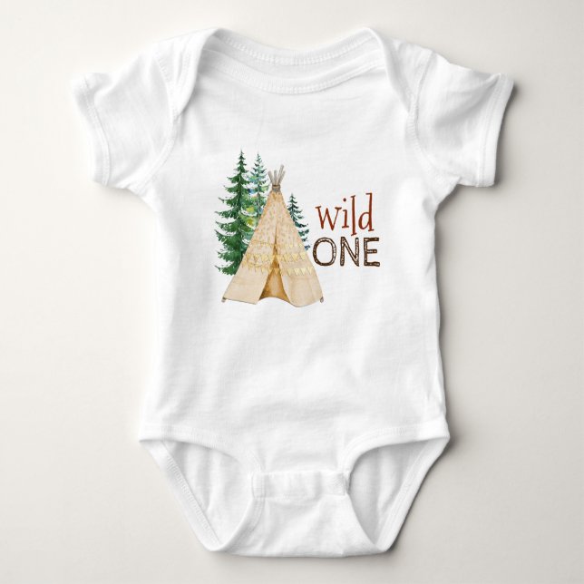 Camisas de Primeiro Aniversário do Wild One Baby (Frente)