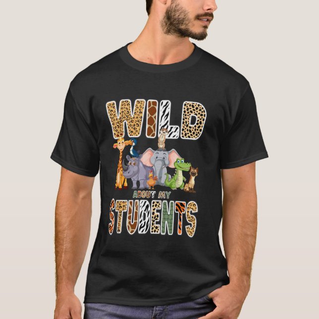 Camisas de professor com estampa de animal de zool (Frente)