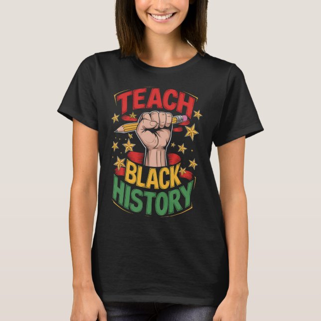 Camisas de Professor de História Negra Mês da Hist (Frente)