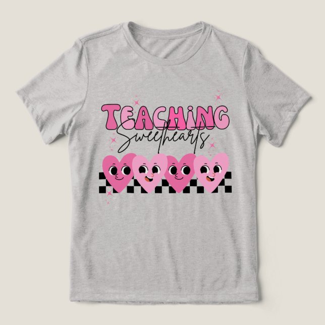 Camisas de Professor Namorados de Ensino (Design frontal)