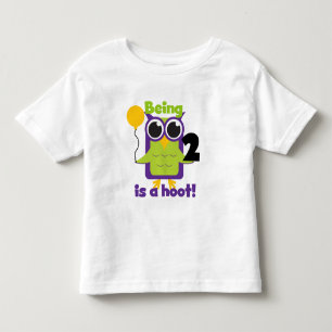 Camisas de segundo aniversário de Hoot Owl e prese