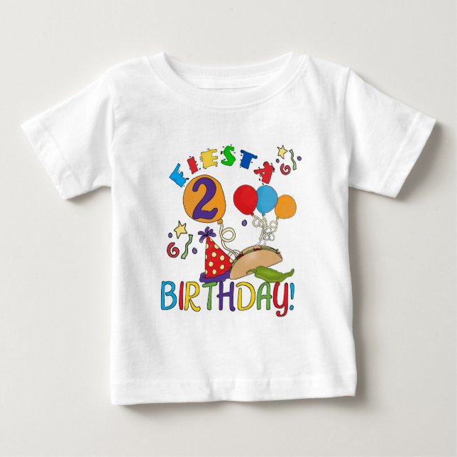 Camisas de segundo aniversário Fiesta e presentes (Frente)