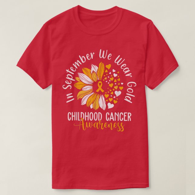 Camisas De Sensibilização Para O Cancer Infantil E (Frente do Design)