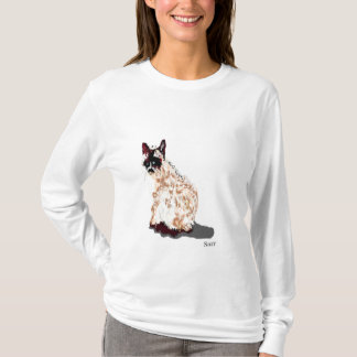 Camisas de suor entre moças e mulheres: gato siamê