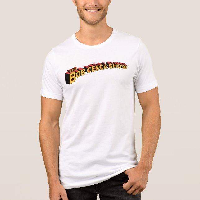 Camisas de Super-Herói do Bob Cesca Show (Frente)