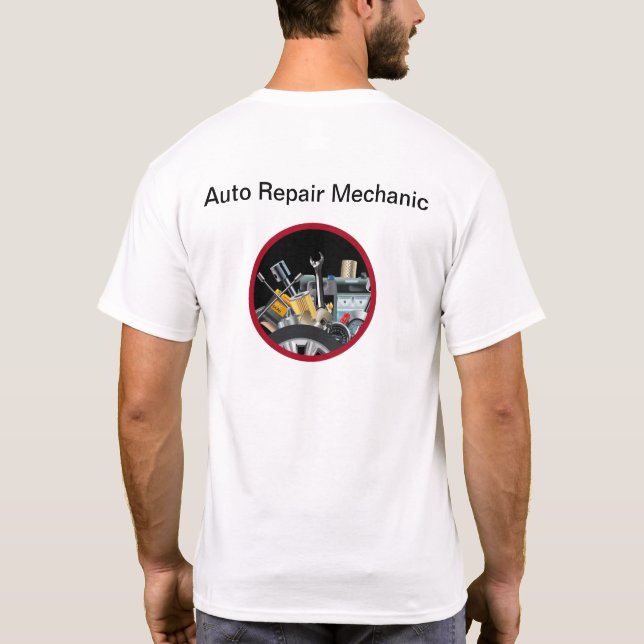 Camisas de trabalho do logotipo mecânico automátic (Verso)