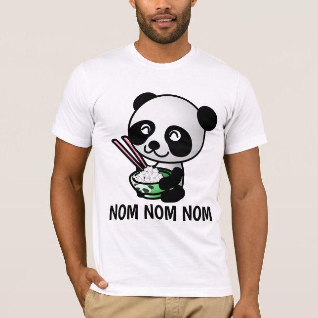 Camisas de Urso Panda Amante de Comida Chinesa (Frente)