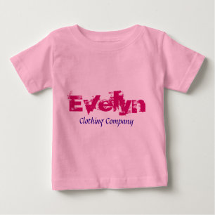 Camisas do bebê de Evelyn Nome Roupa Empresa