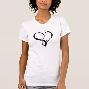 Camisas do Coração de Amor Negro