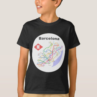 Camisas do mapa do metro de Barcelona