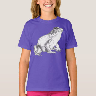 Camisas do sapo do miúdo do t-shirt da arte da