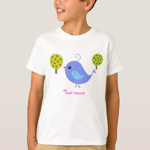 Camisas do T do miúdo personalizado do Bluebird