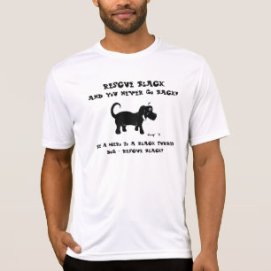 Camisas dos cães pretos do salvamento