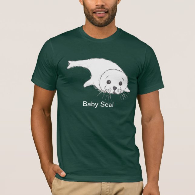 Camisas dos desenhos animados do selo de bebê (Frente)
