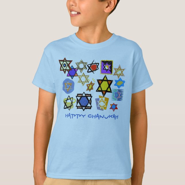 CAMISAS E HOODIOS FELIZES DE RAPAZES CHANUKAH - JU (Frente)