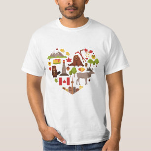 Camisas e jaquetas de amor canadenses