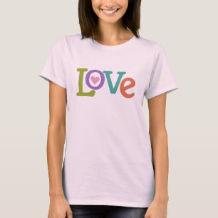 Camisas e jaquetas de amor coloridas