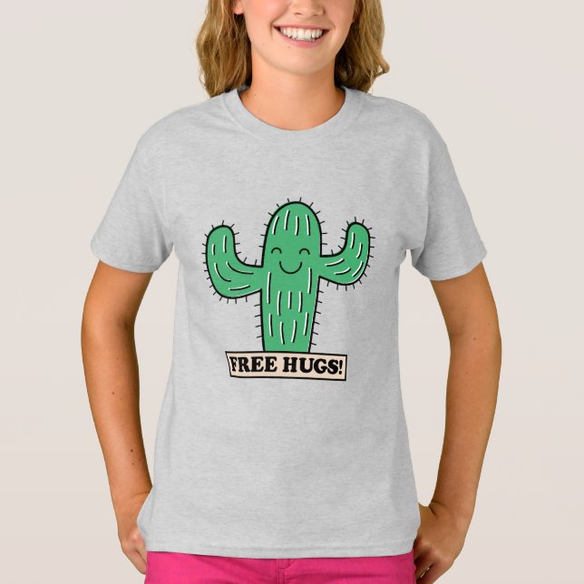 Camisas e jaquetas de Hugs de Cactus Gratuitos (Frente)